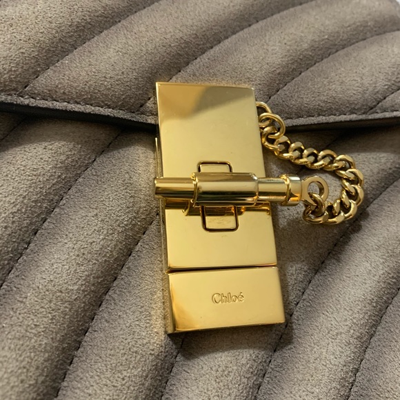 Chloé Drew Bijoux Mini Sfumatto Pastel Grey Suede - Picture 3 of 8